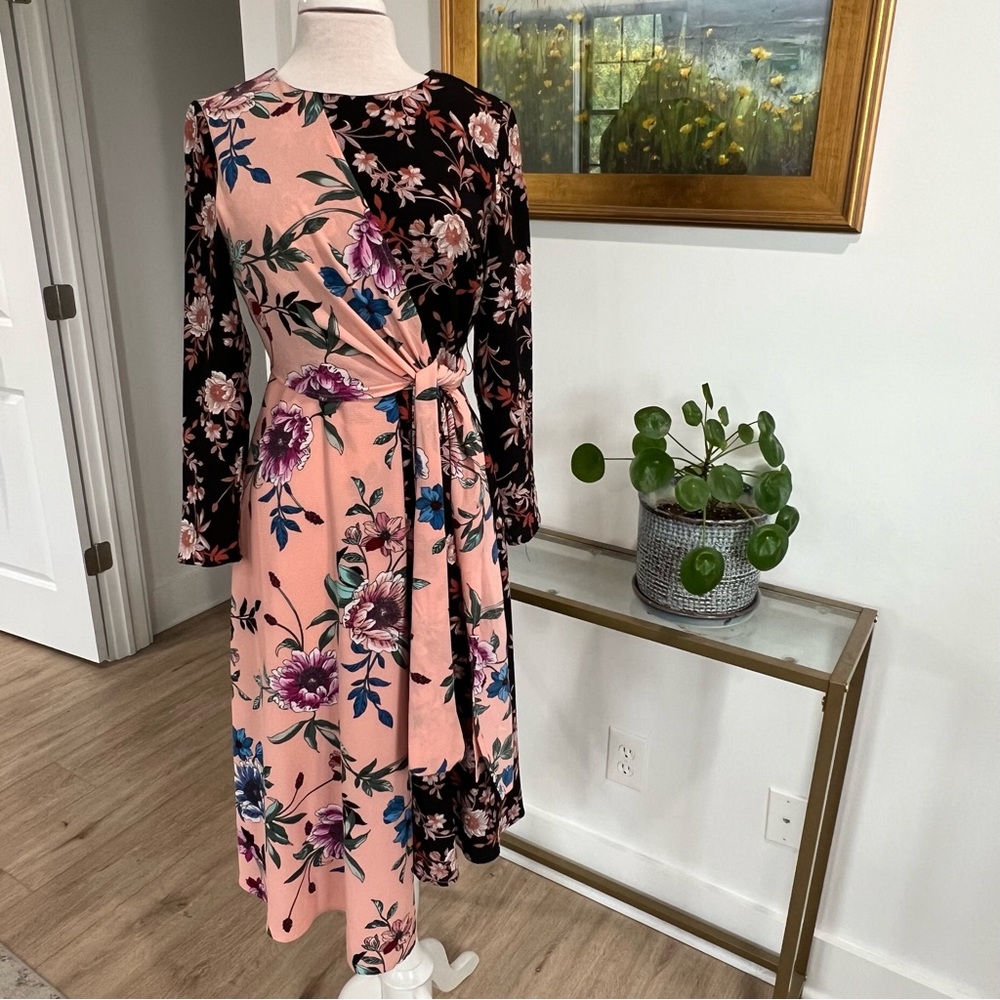 SPENSE two-pattern long sleeve dress